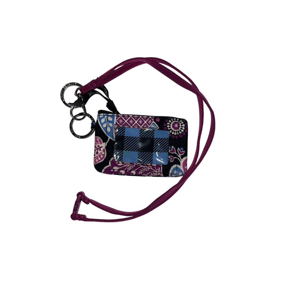 Vera Bradley ID/Card Holder Wristlet Removeable Lanyard 3x5 Keychain School Work
